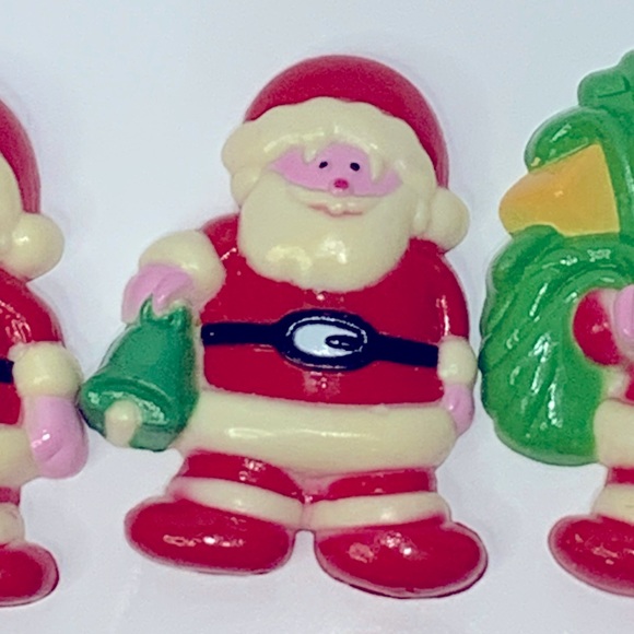 Vintage Christmas Santa Claus Plastic Fridge Magnets Lot Of 8 - Picture 8 of 14